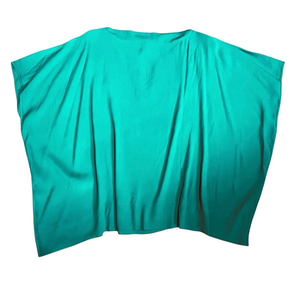 Diane Von Furstenberg Women’s Sz S Green Short Sleeve Top Blouse Beonica - Picture 8 of 12